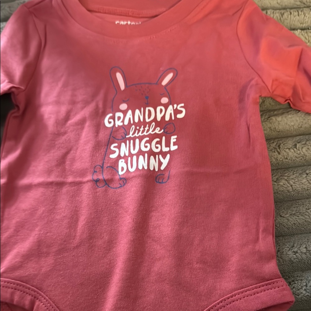 Carter's Pink Snuggle Bunny One Piece